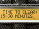 stormpro time to clear screen